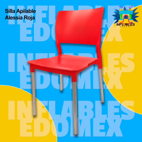 Silla Apilable Alessia Roja
